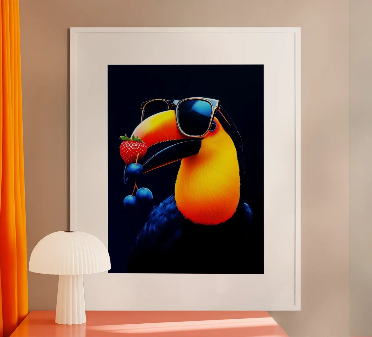 Tucano in occhiali - Pop Art carta hahnemühle da ColorCrash Gallery