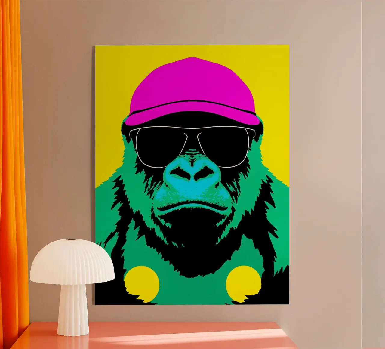 Gorilla con gli occhiali - Pop Art plexiglass da ColorCrash Gallery