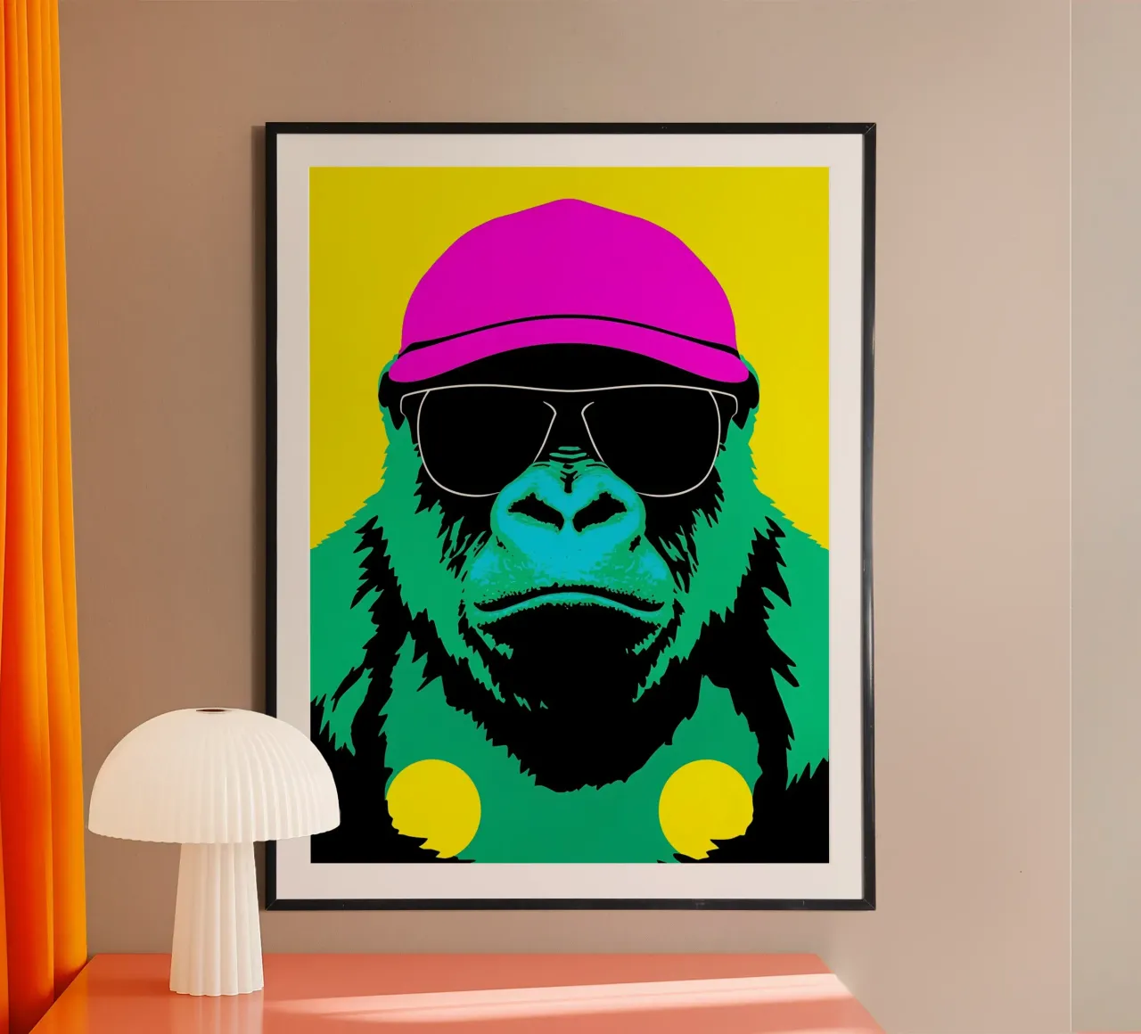 Gorilla In Glasses- Pop Art poster by ColorCrash Gallery
