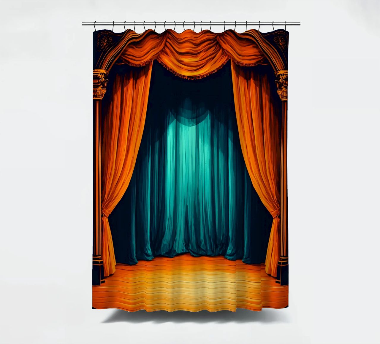 Retro-Theater - Pop-Art Duschvorhang von ColorCrash Gallery