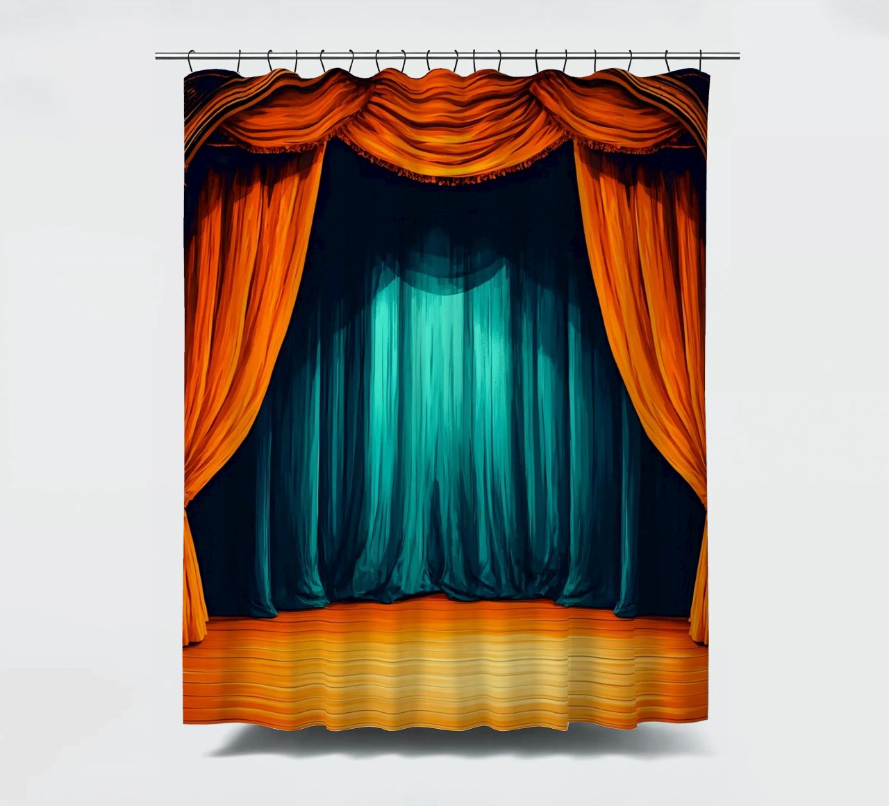 Retro-Theater - Pop-Art Duschvorhang von ColorCrash Gallery