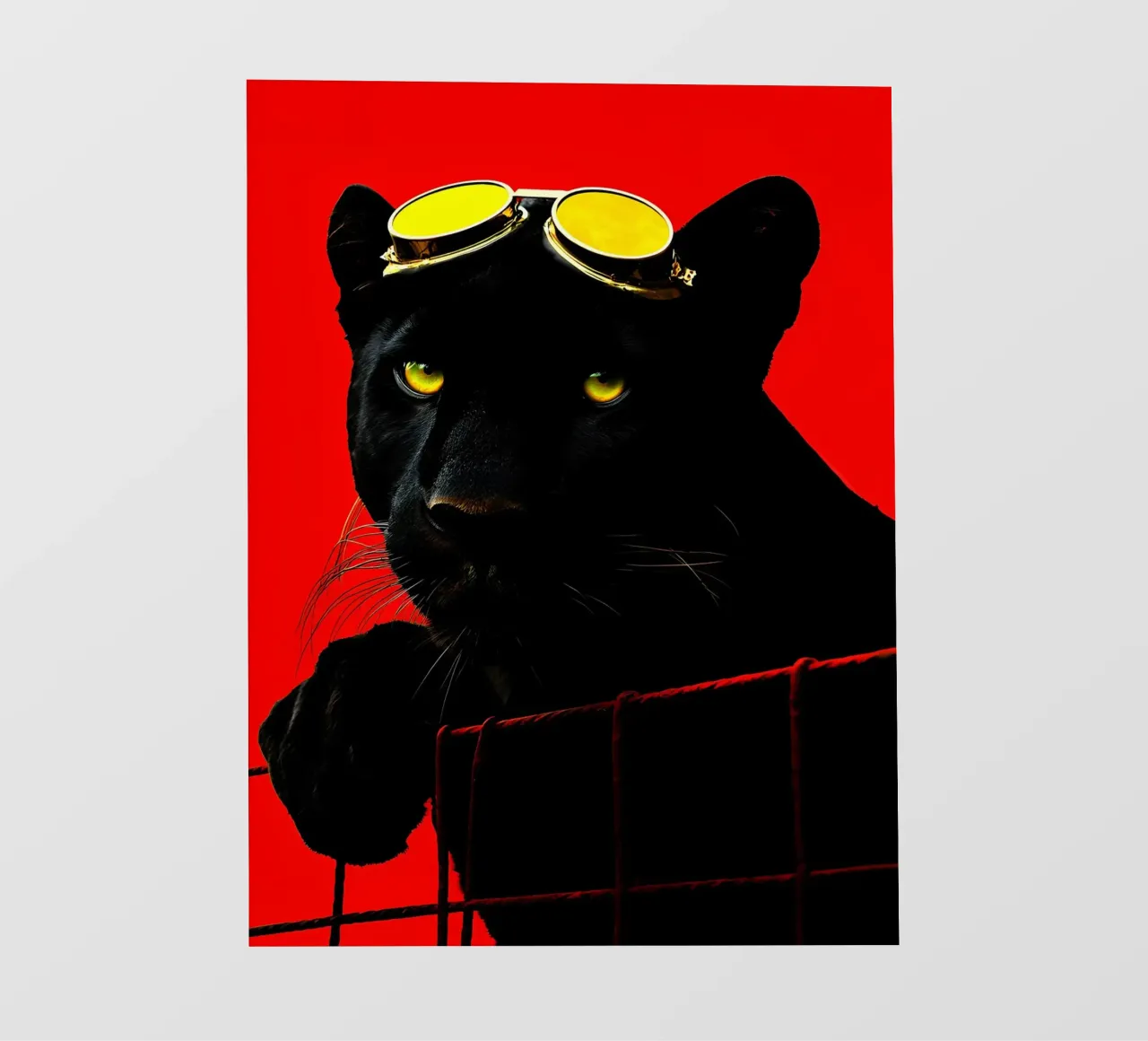 Pantera con gli occhiali - Pop Art pellicola backlit da ColorCrash Gallery