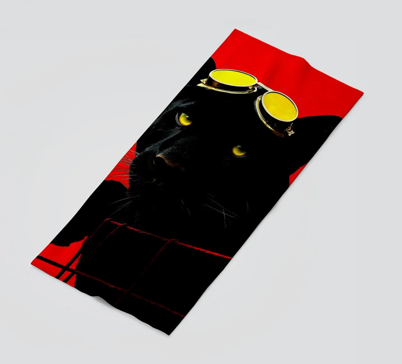 Pantera con gli occhiali - Pop Art telo mare da ColorCrash Gallery