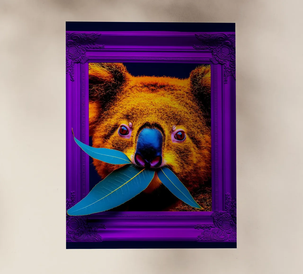 Koala in cornice - Pop Art pellicola backlit da ColorCrash Gallery