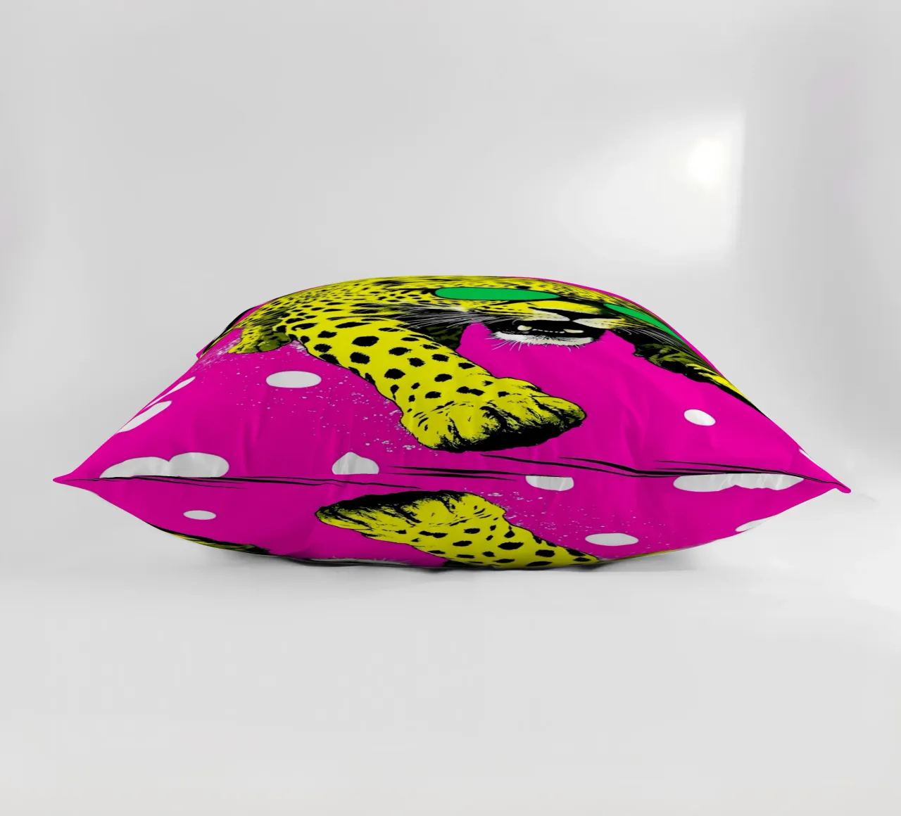 Leopardo in cornice - Pop Art cuscino da ColorCrash Gallery