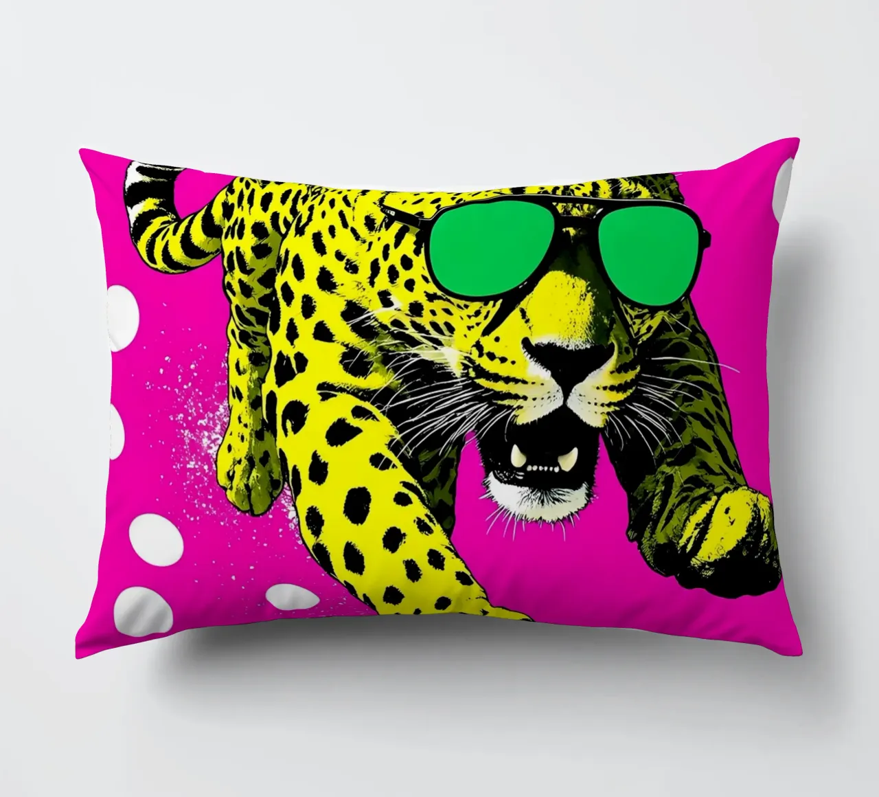 Leopardo in cornice - Pop Art cuscino da ColorCrash Gallery