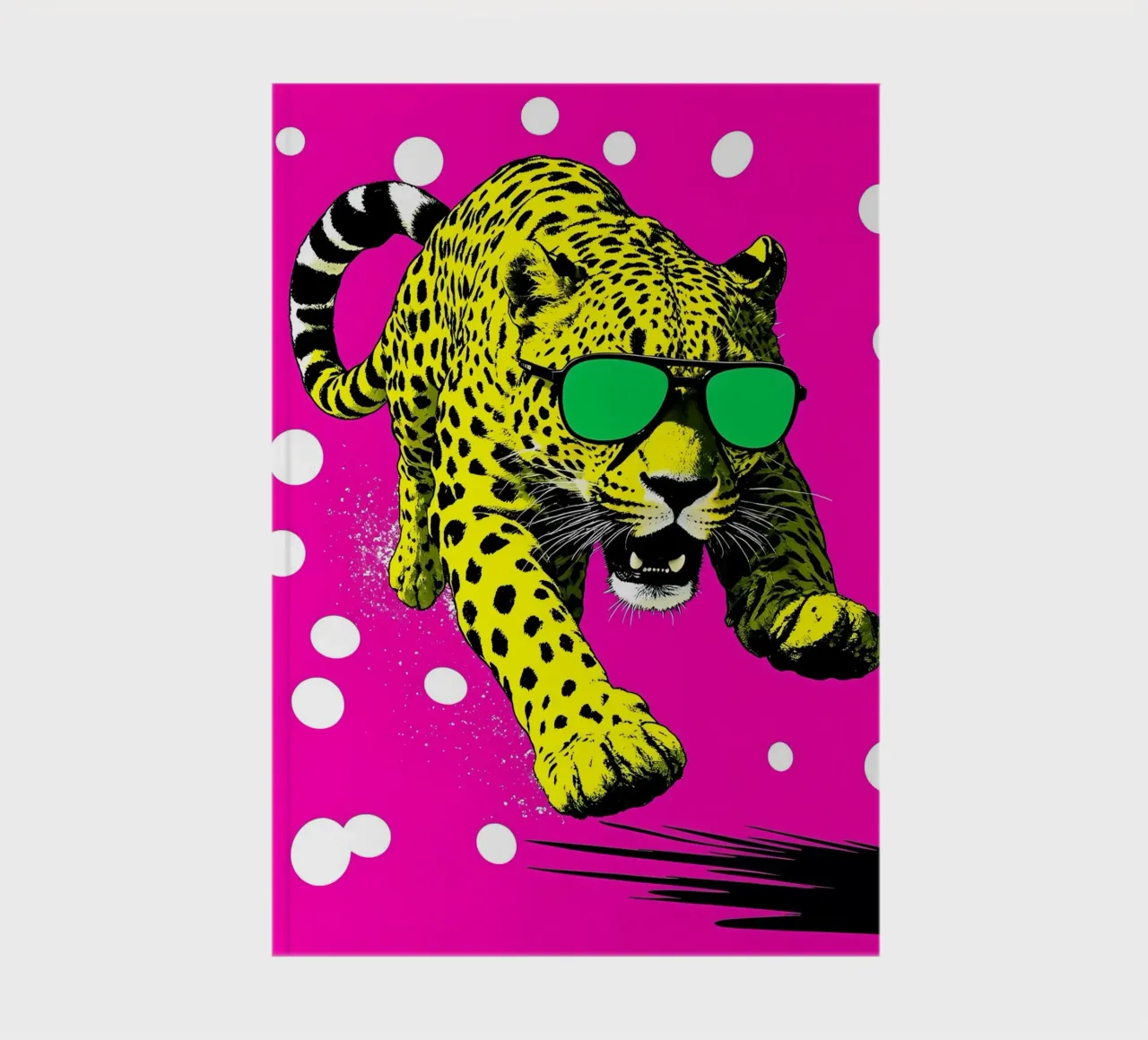 Leopard In Frame - Pop Art notebook by ColorCrash Gallery