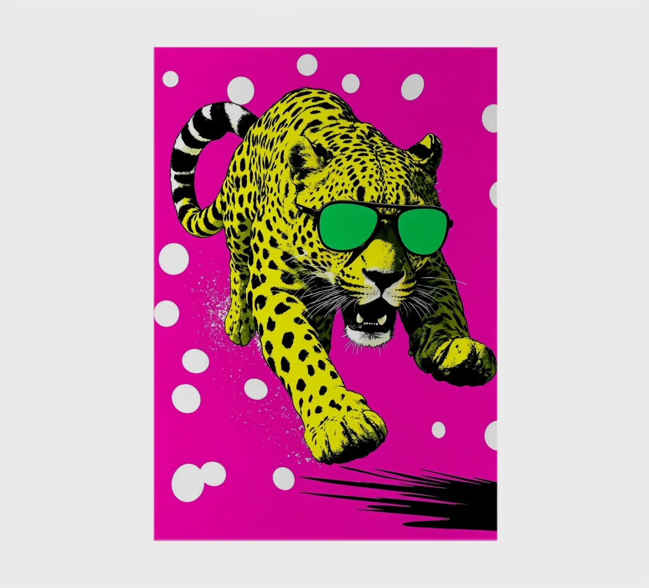 Leopard In Frame - Pop Art notebook by ColorCrash Gallery