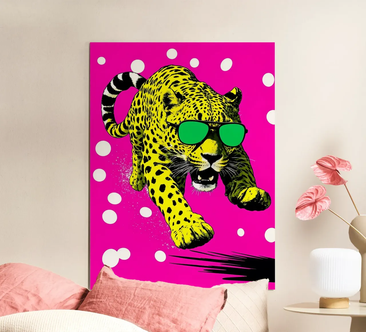 Leopardo in cornice - Pop Art poster da ColorCrash Gallery