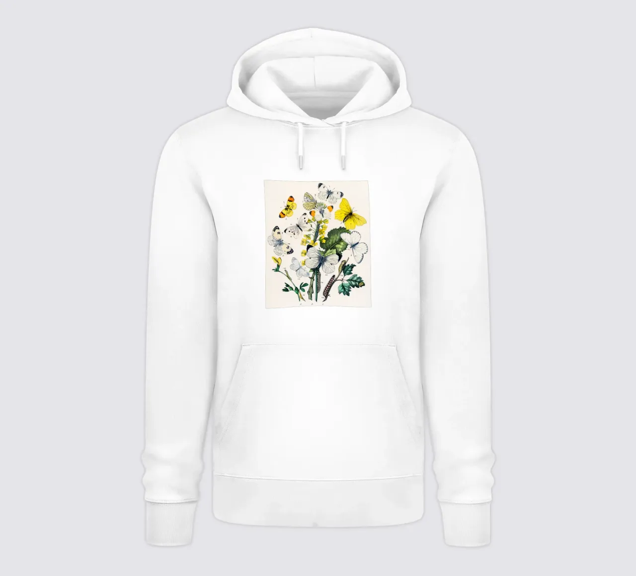 butterflies and flowers felpa con cappuccio da Venus Art