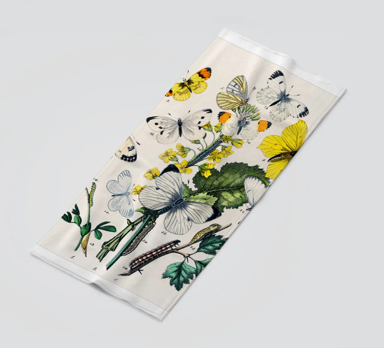 butterflies and flowers beach towel by Venus Art