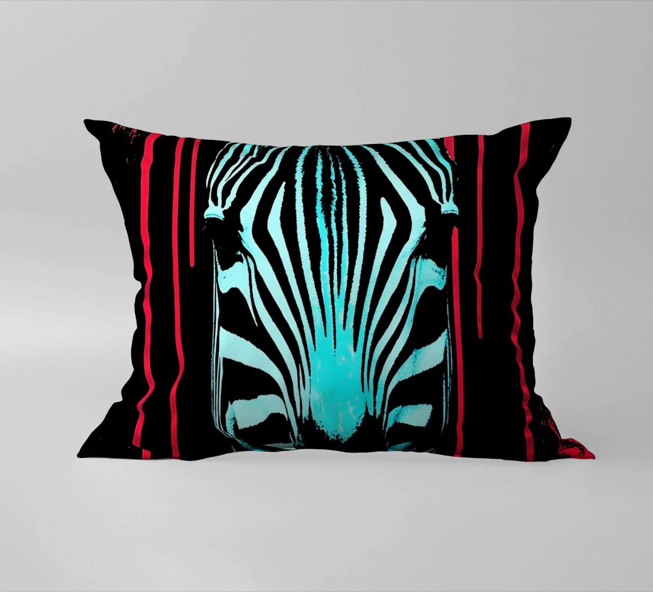Zebra in cornice - Pop Art cuscino da ColorCrash Gallery