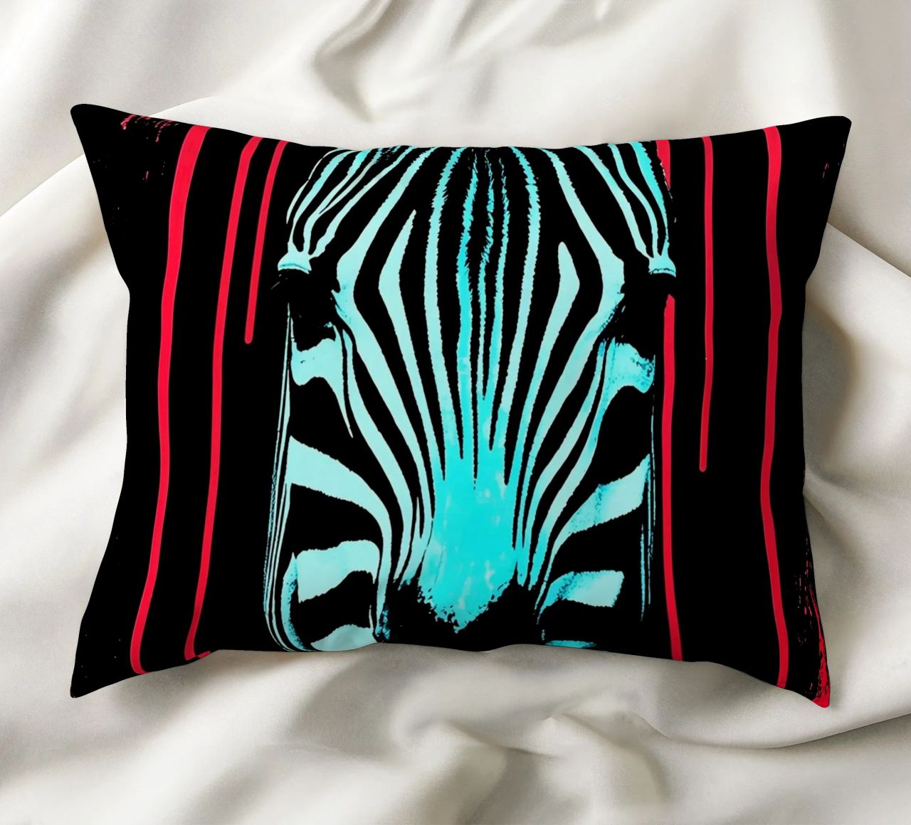 Zebra in cornice - Pop Art cuscino da ColorCrash Gallery