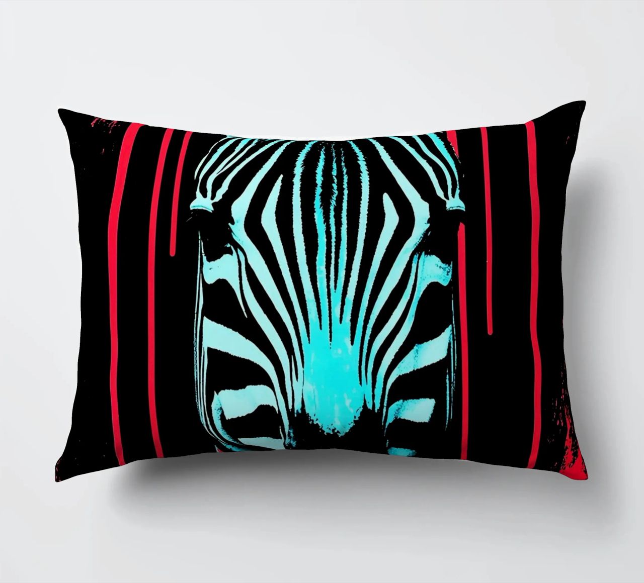 Zebra in cornice - Pop Art cuscino da ColorCrash Gallery