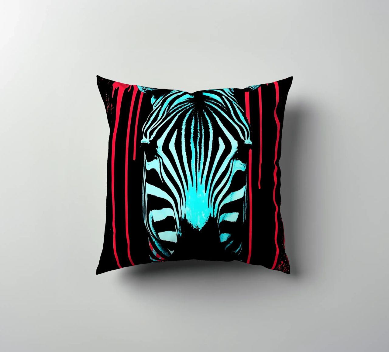 Zebra in cornice - Pop Art cuscino da ColorCrash Gallery