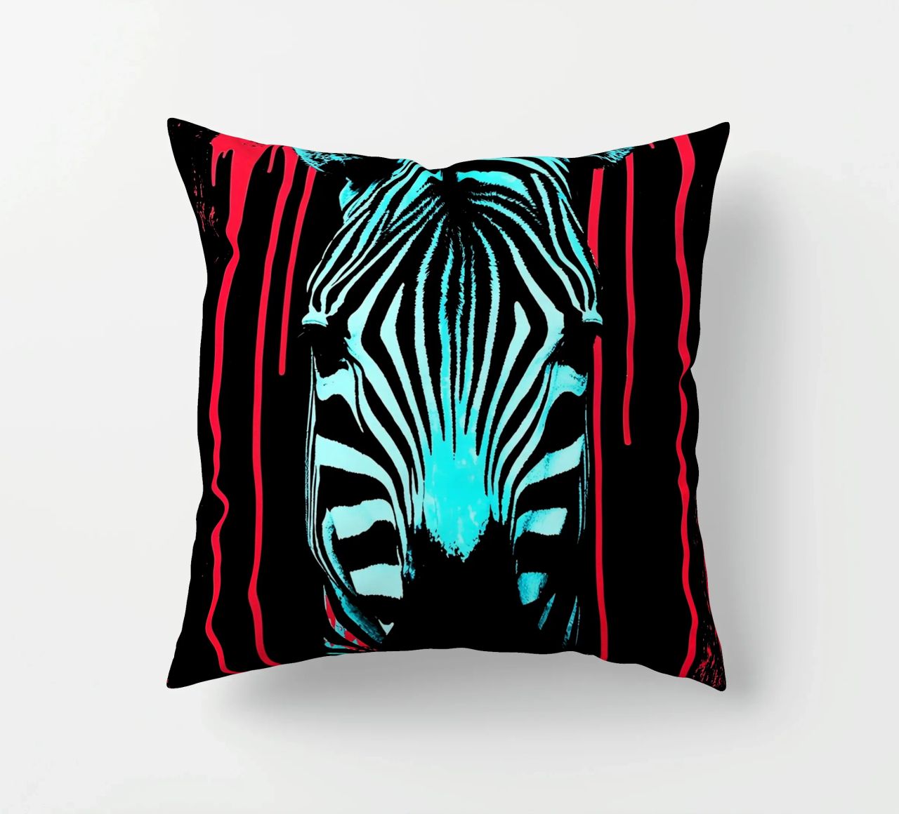 Zebra in cornice - Pop Art cuscino da ColorCrash Gallery