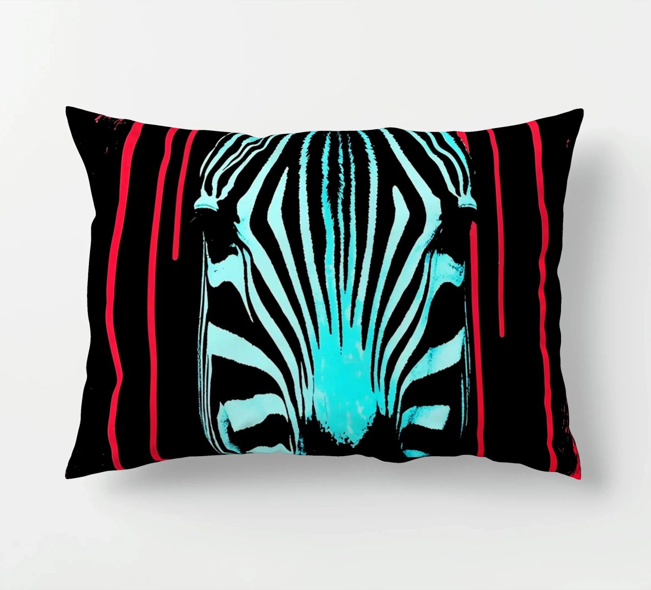 Zebra in cornice - Pop Art cuscino da ColorCrash Gallery