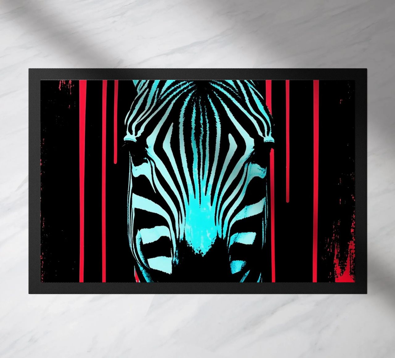 Zebra in cornice - Pop Art zerbino da ColorCrash Gallery