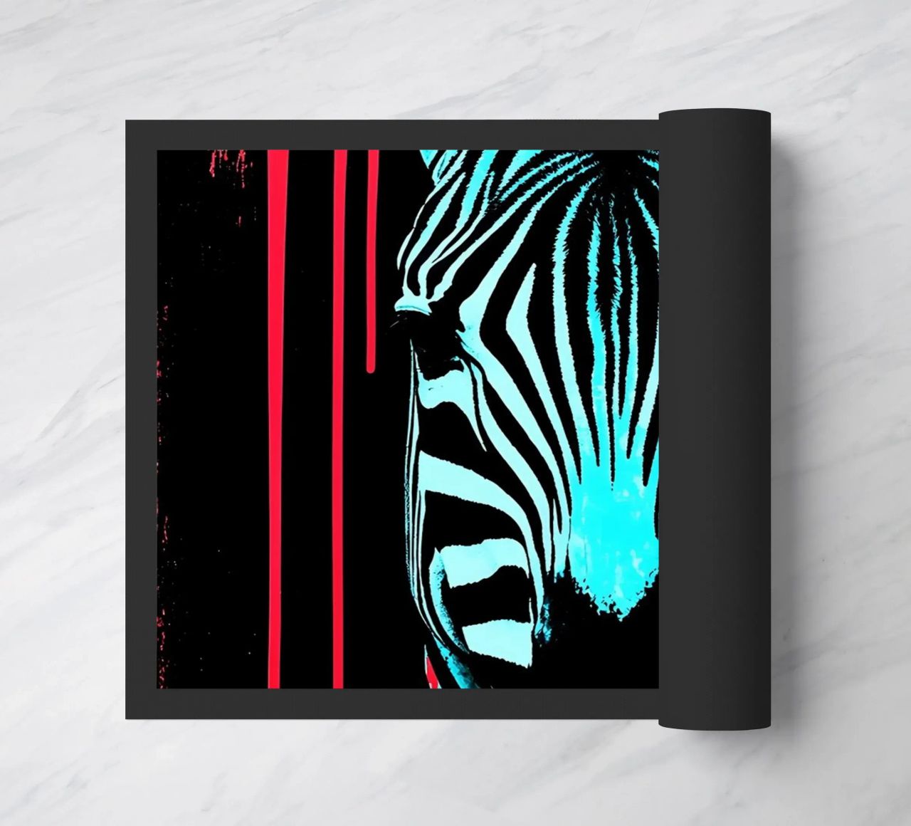 Zebra in cornice - Pop Art zerbino da ColorCrash Gallery
