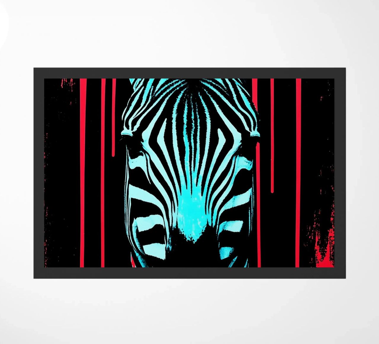 Zebra in cornice - Pop Art zerbino da ColorCrash Gallery