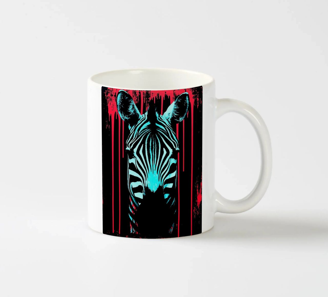 Zebra in cornice - Pop Art tazza in ceramica da ColorCrash Gallery