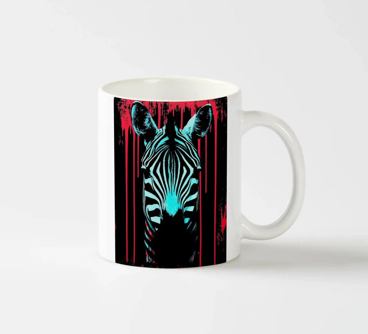 Zebra In Frame - Pop Art ceramic mug by ColorCrash Gallery