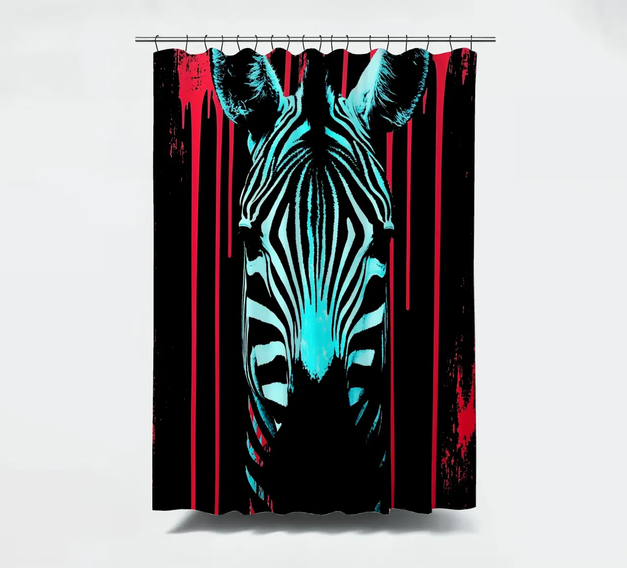 Zebra in cornice - Pop Art tenda da doccia da ColorCrash Gallery