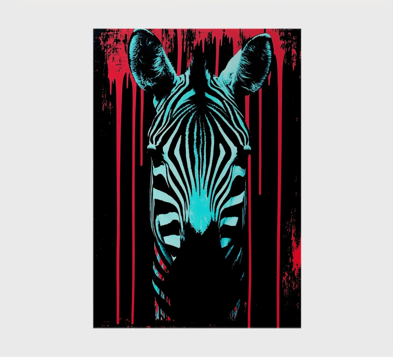 Zebra In Frame - Pop Art notebook by ColorCrash Gallery