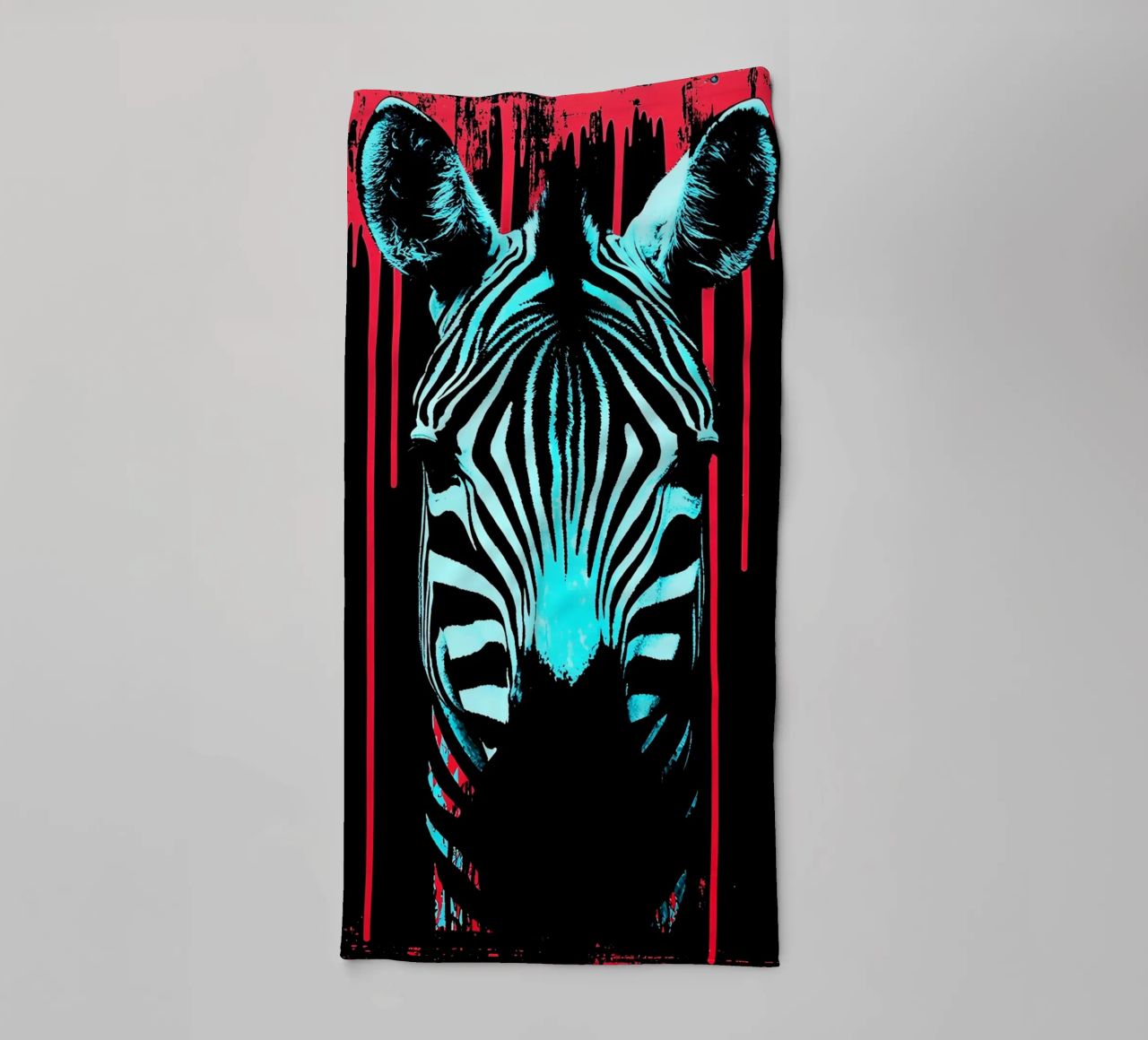 Zebra in cornice - Pop Art asciugamano da bagno da ColorCrash Gallery