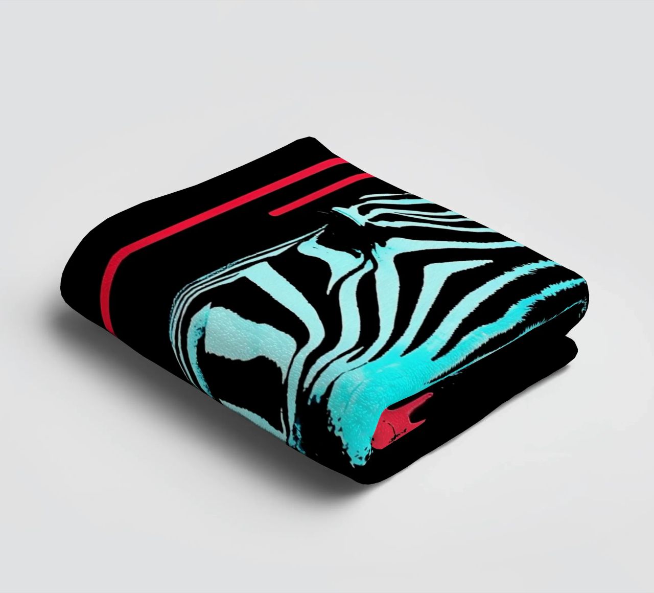 Zebra in cornice - Pop Art asciugamano da bagno da ColorCrash Gallery