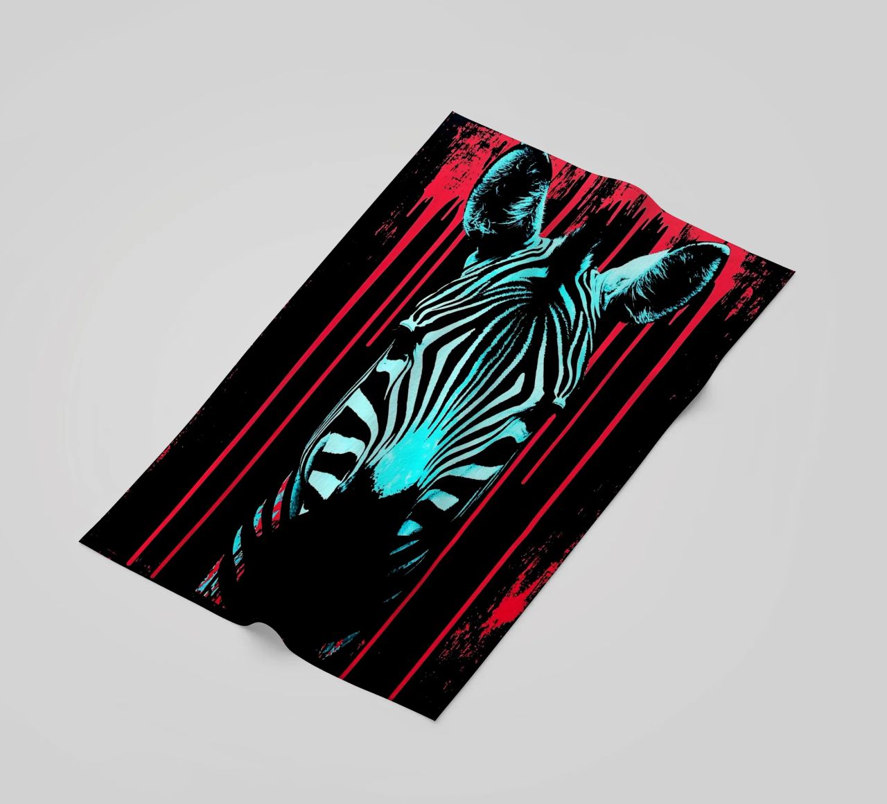 Zebra in cornice - Pop Art telo mare da ColorCrash Gallery