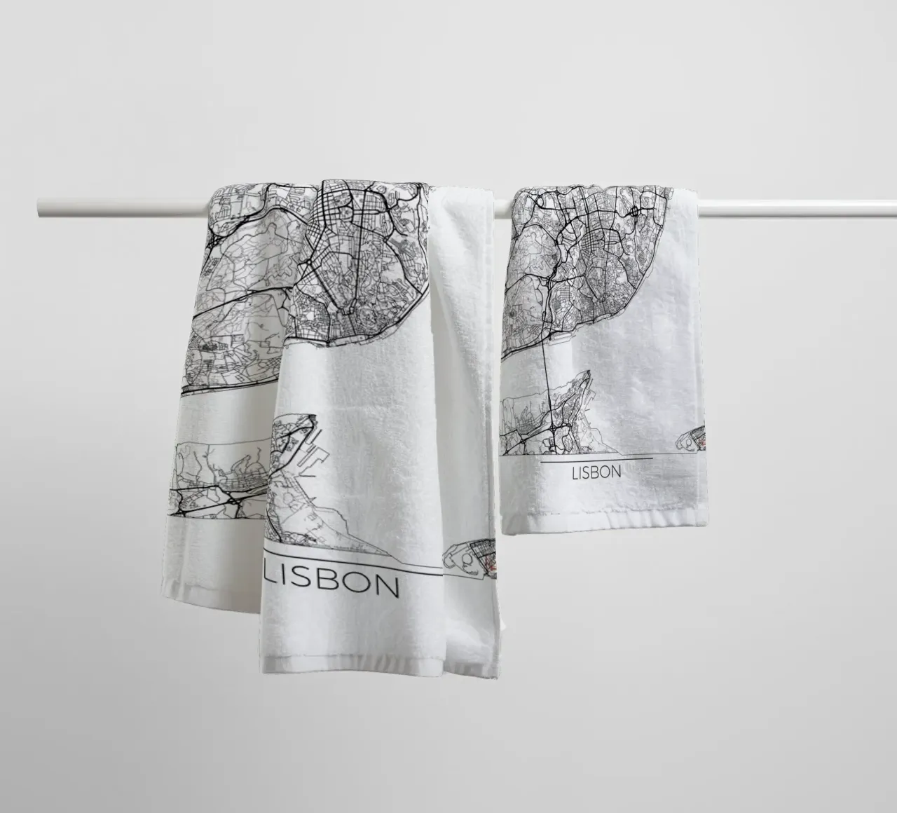 Lisbon Minimal asciugamano da bagno da Hubert Roguski