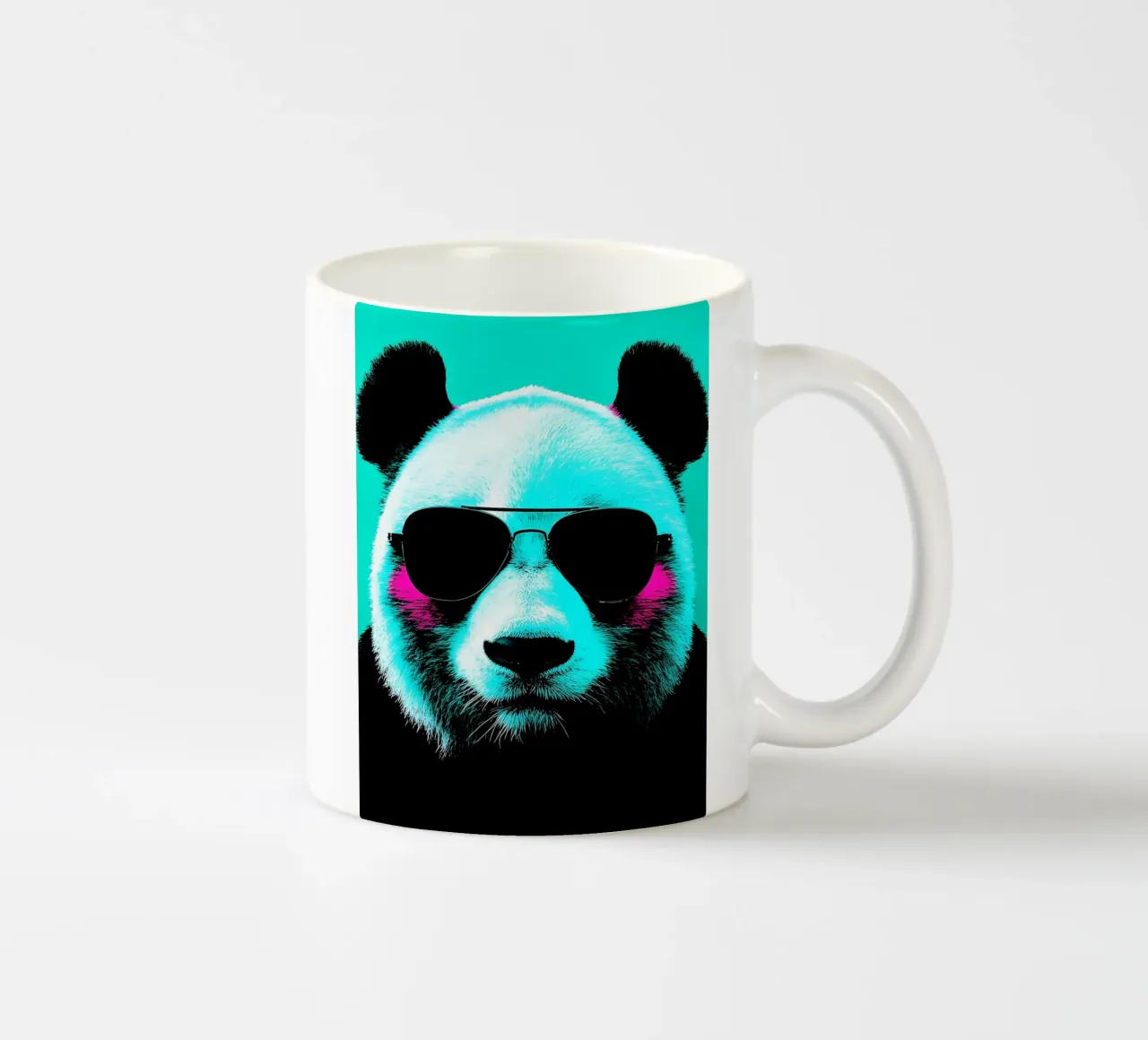 Panda in occhiali - Pop Art tazza in ceramica da ColorCrash Gallery