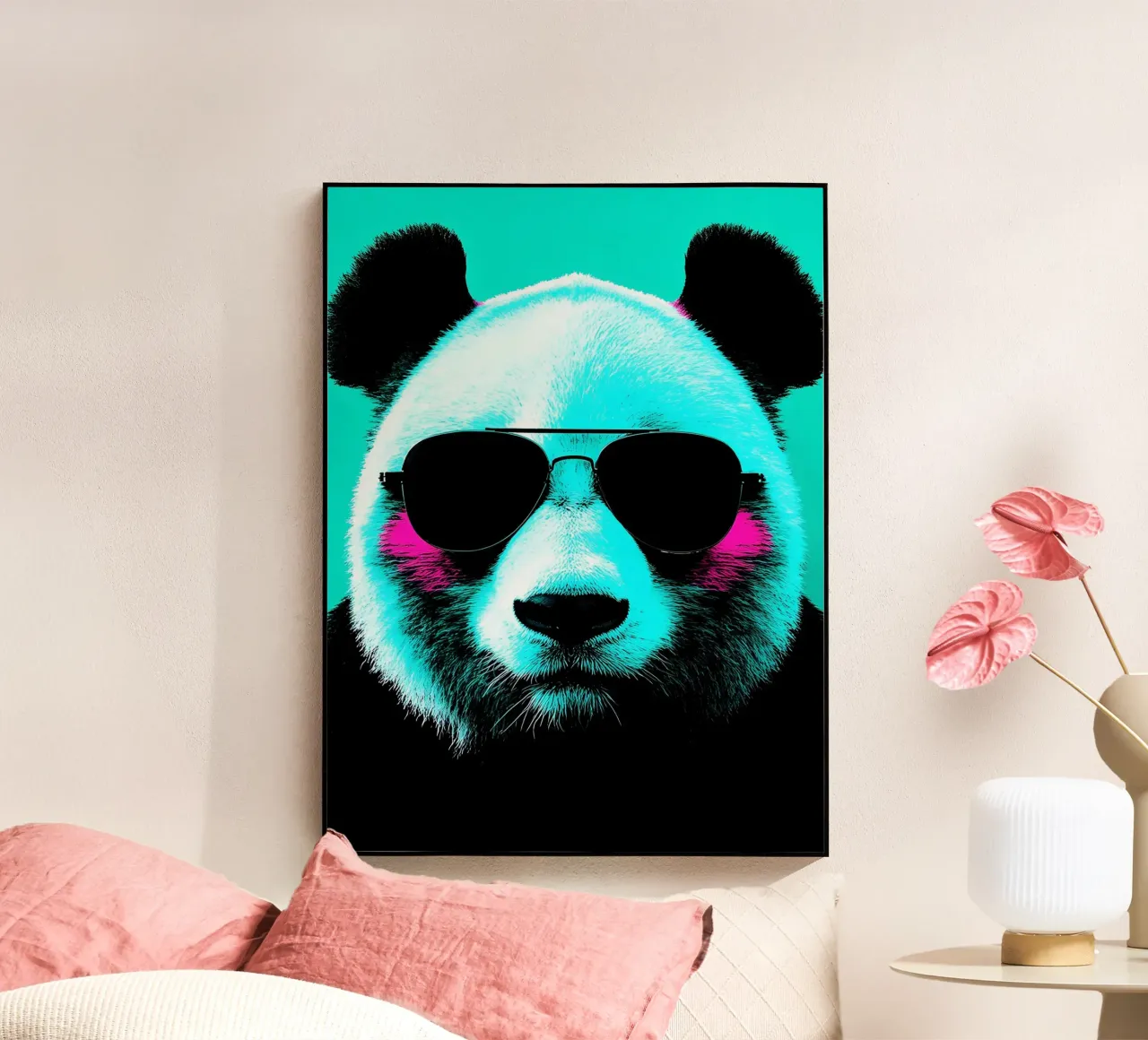 Panda in occhiali - Pop Art plexiglass da ColorCrash Gallery