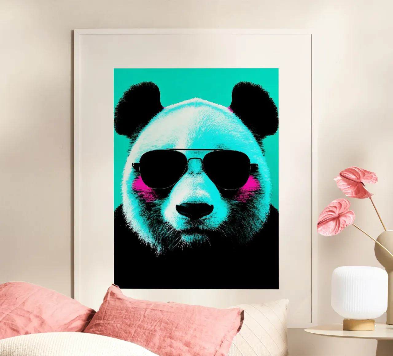 Panda in occhiali - Pop Art poster da ColorCrash Gallery