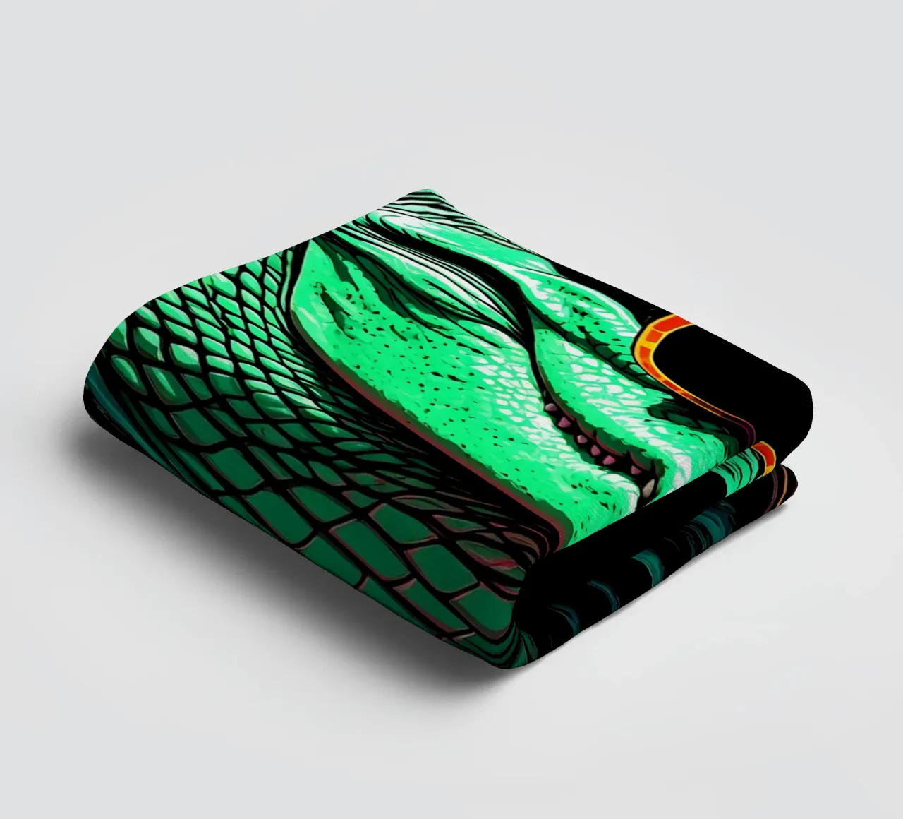 Coccodrillo con occhiali - Pop Art asciugamano da bagno da ColorCrash Gallery