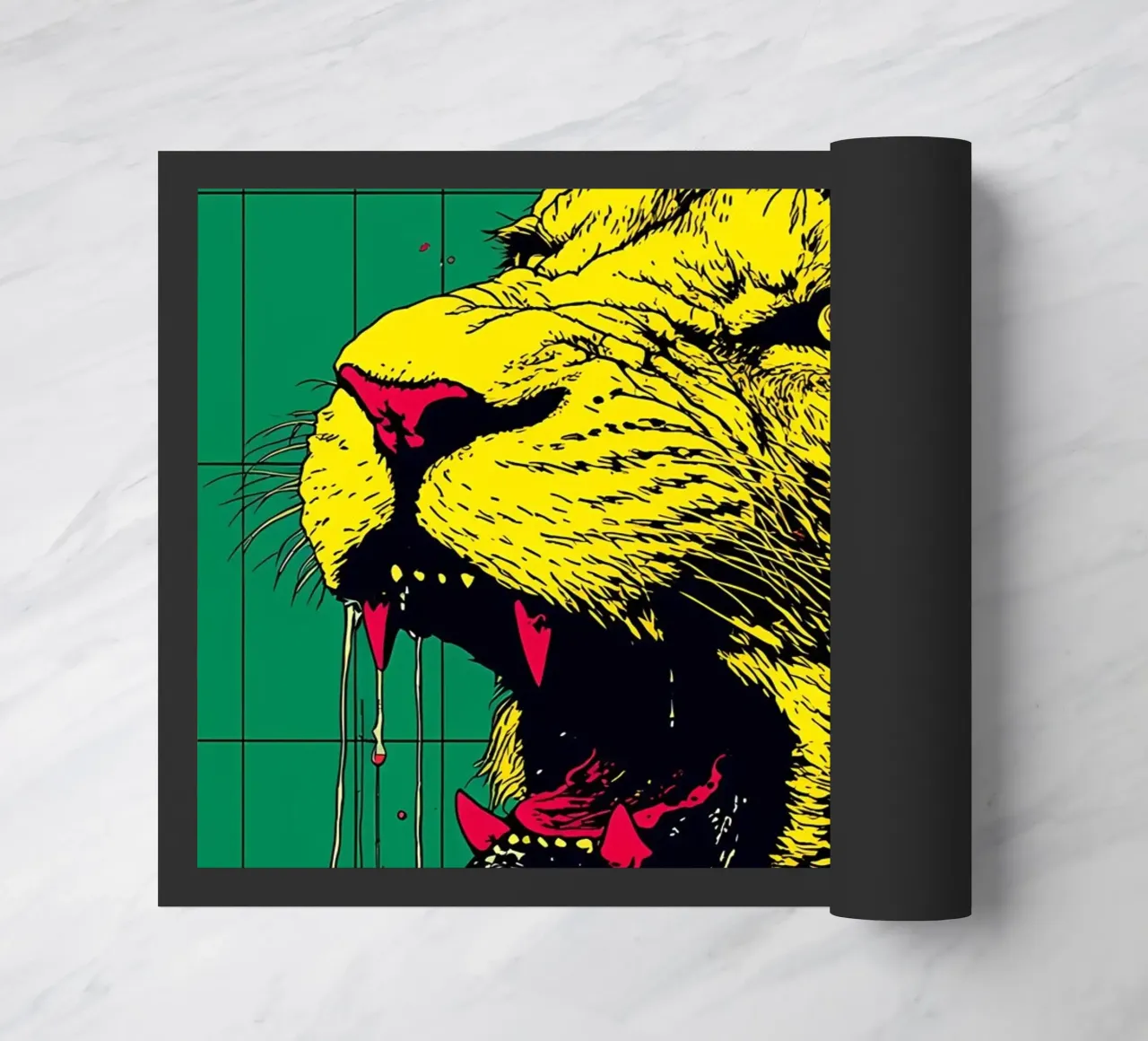 Leone con gli occhiali - Pop Art zerbino da ColorCrash Gallery