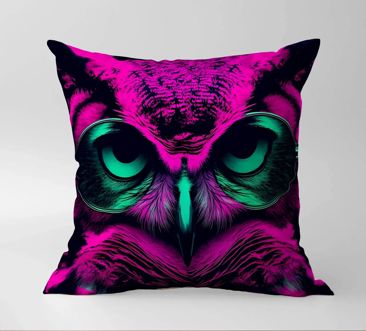 Gufo con occhiali - Pop Art cuscino da ColorCrash Gallery