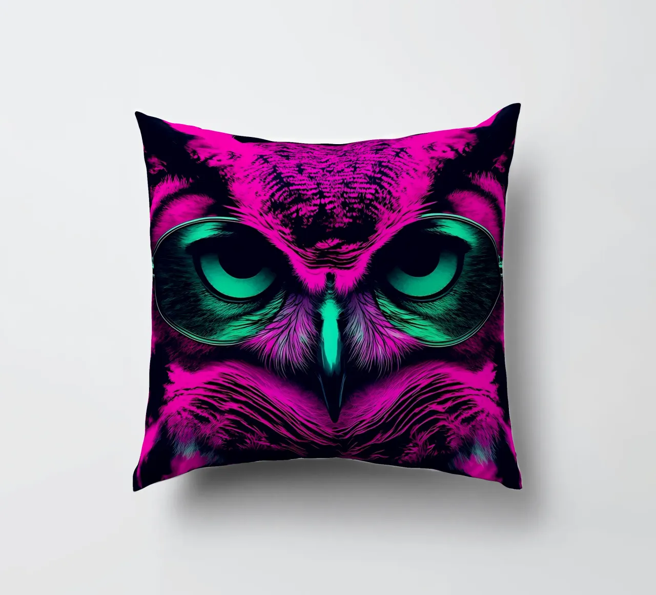 Gufo con occhiali - Pop Art cuscino da ColorCrash Gallery