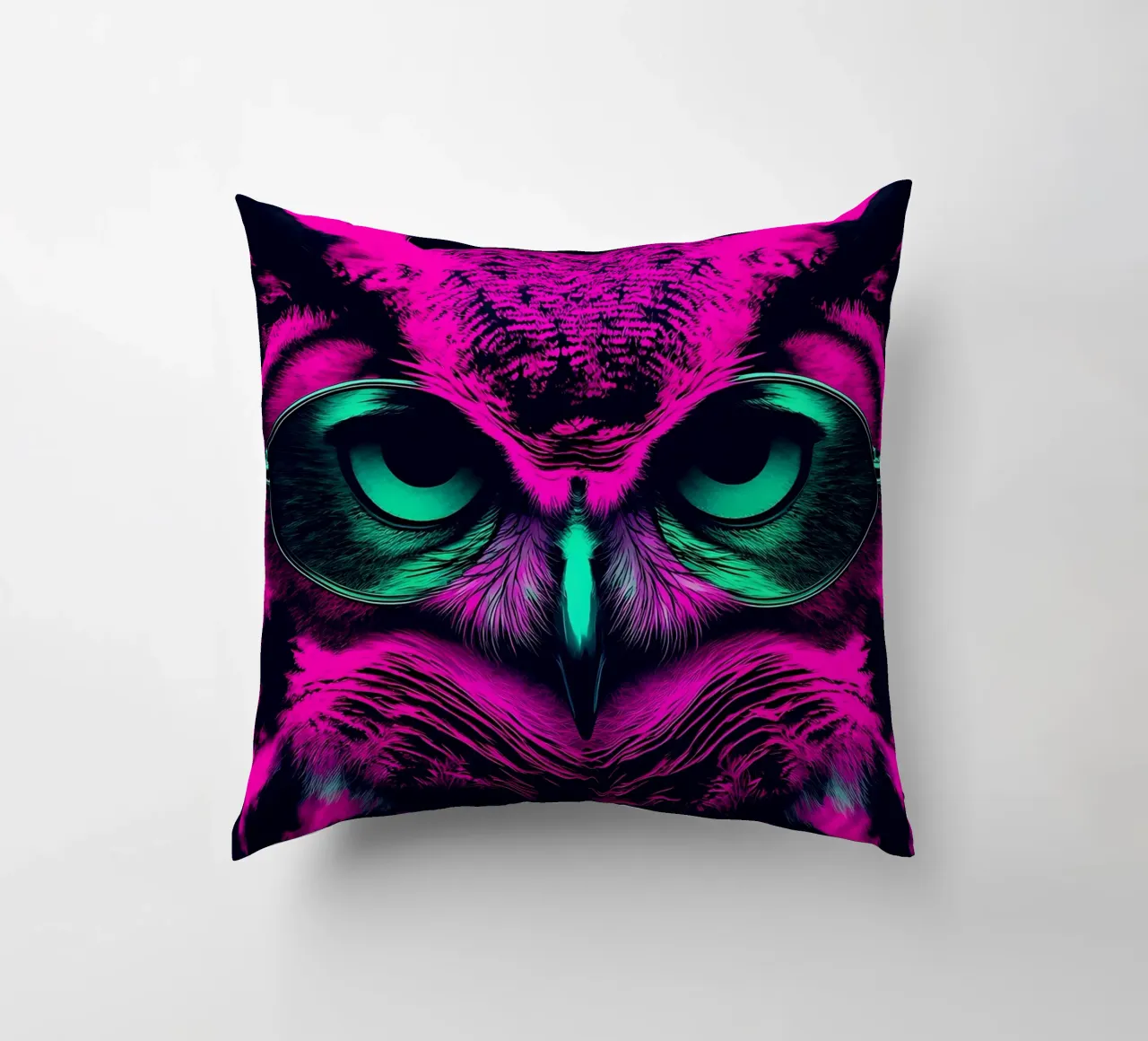 Gufo con occhiali - Pop Art cuscino da ColorCrash Gallery