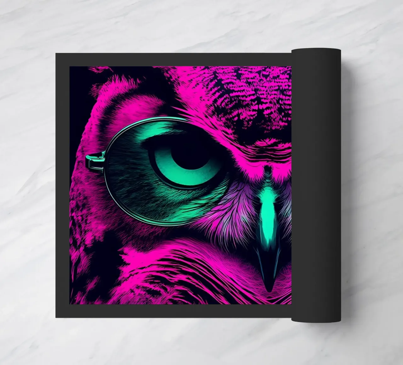 Gufo con occhiali - Pop Art zerbino da ColorCrash Gallery