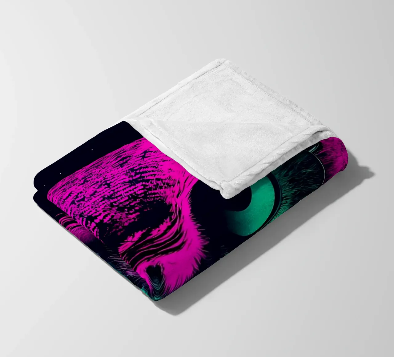 Gufo con occhiali - Pop Art coperta in pile da ColorCrash Gallery