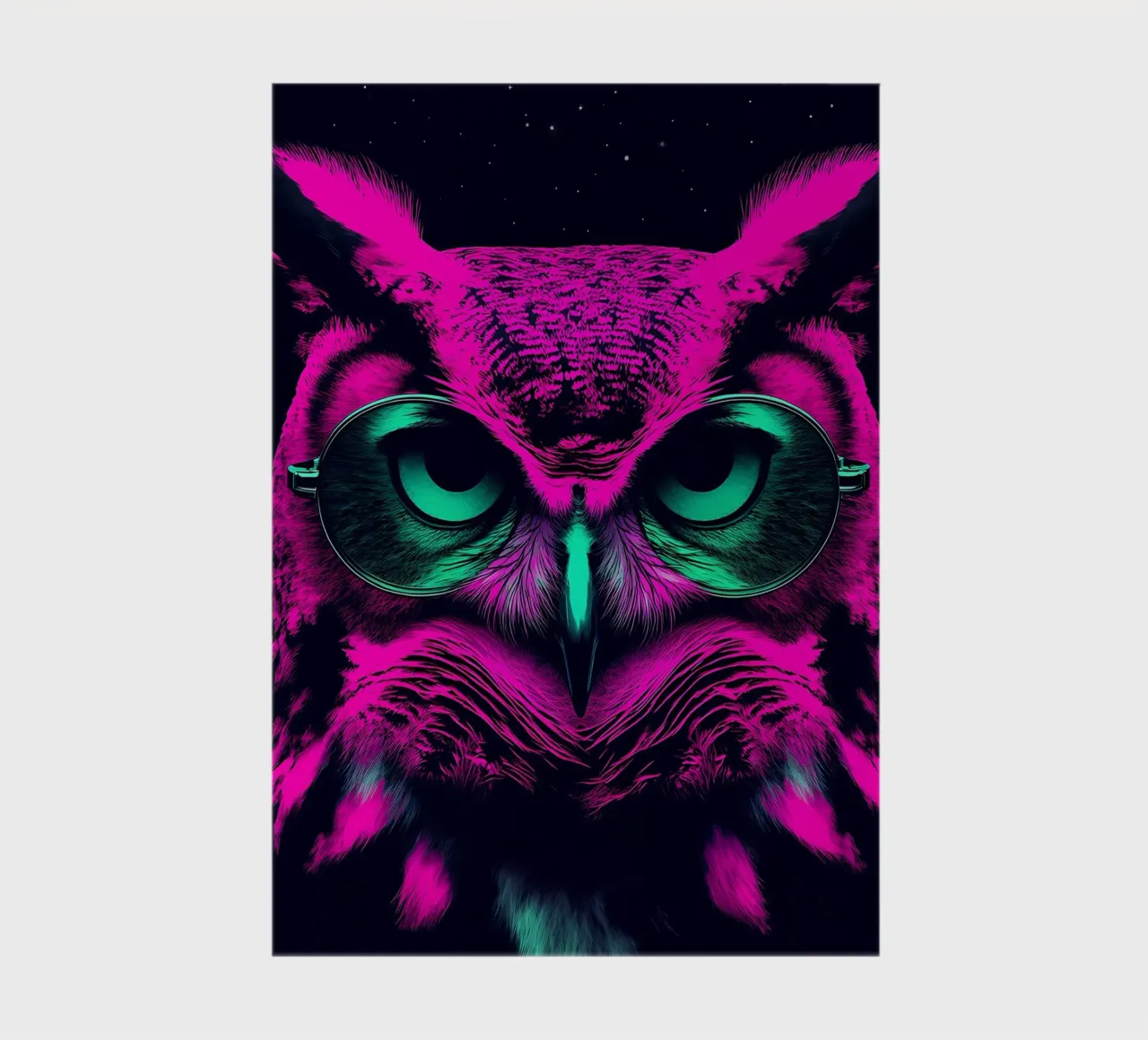 Gufo con occhiali - Pop Art diario da ColorCrash Gallery