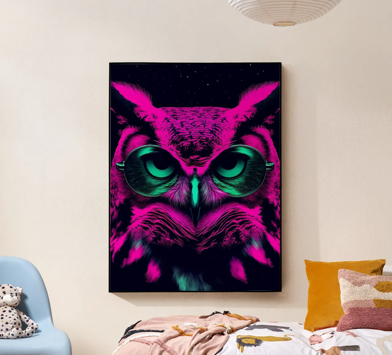Gufo con occhiali - Pop Art plexiglass da ColorCrash Gallery