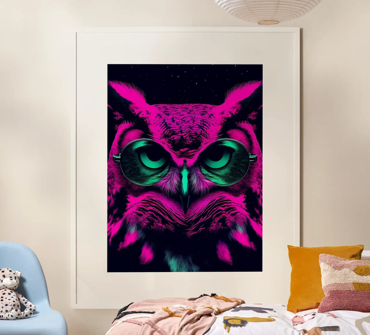 Gufo con occhiali - Pop Art poster da ColorCrash Gallery