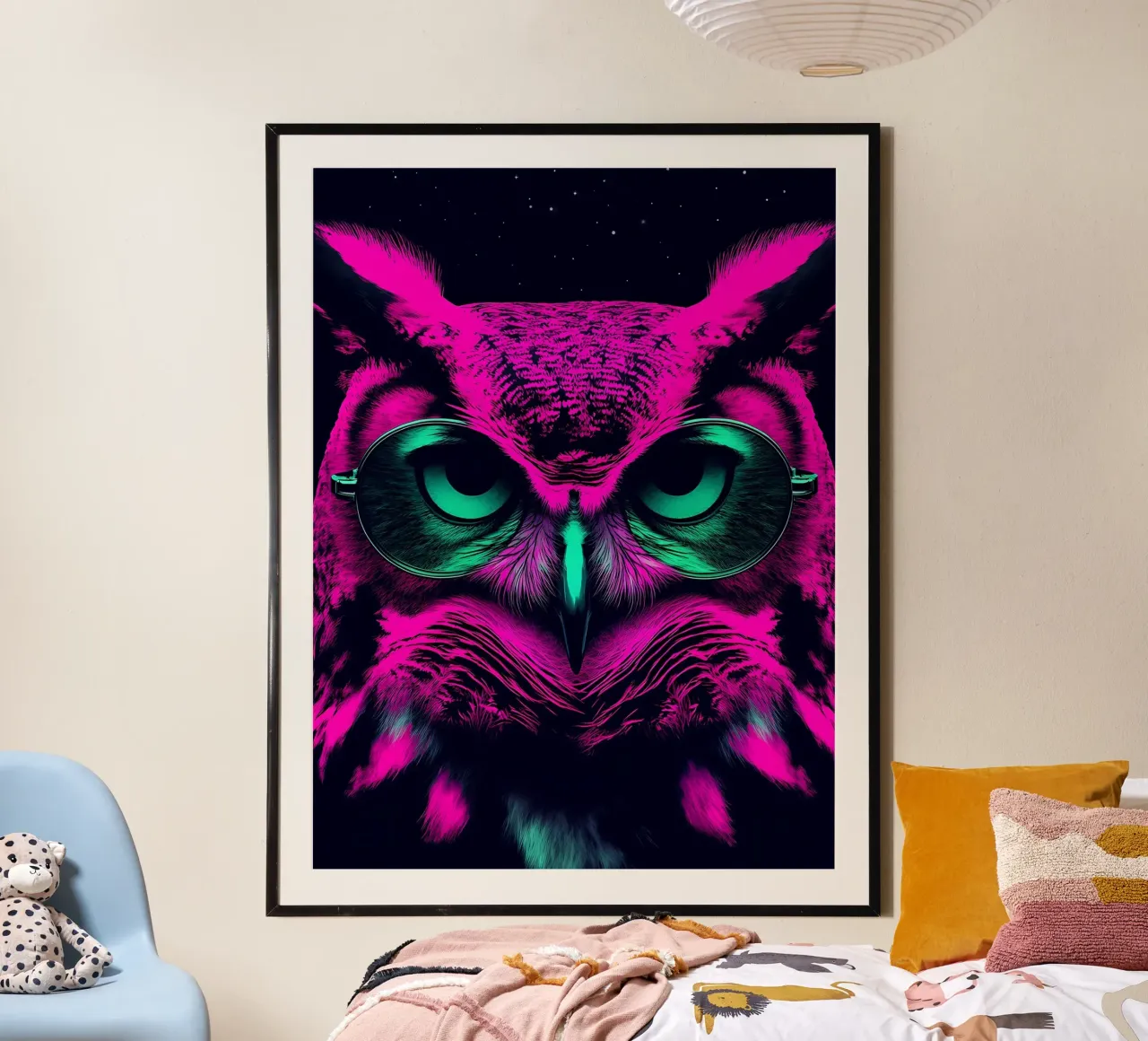 Gufo con occhiali - Pop Art poster da ColorCrash Gallery