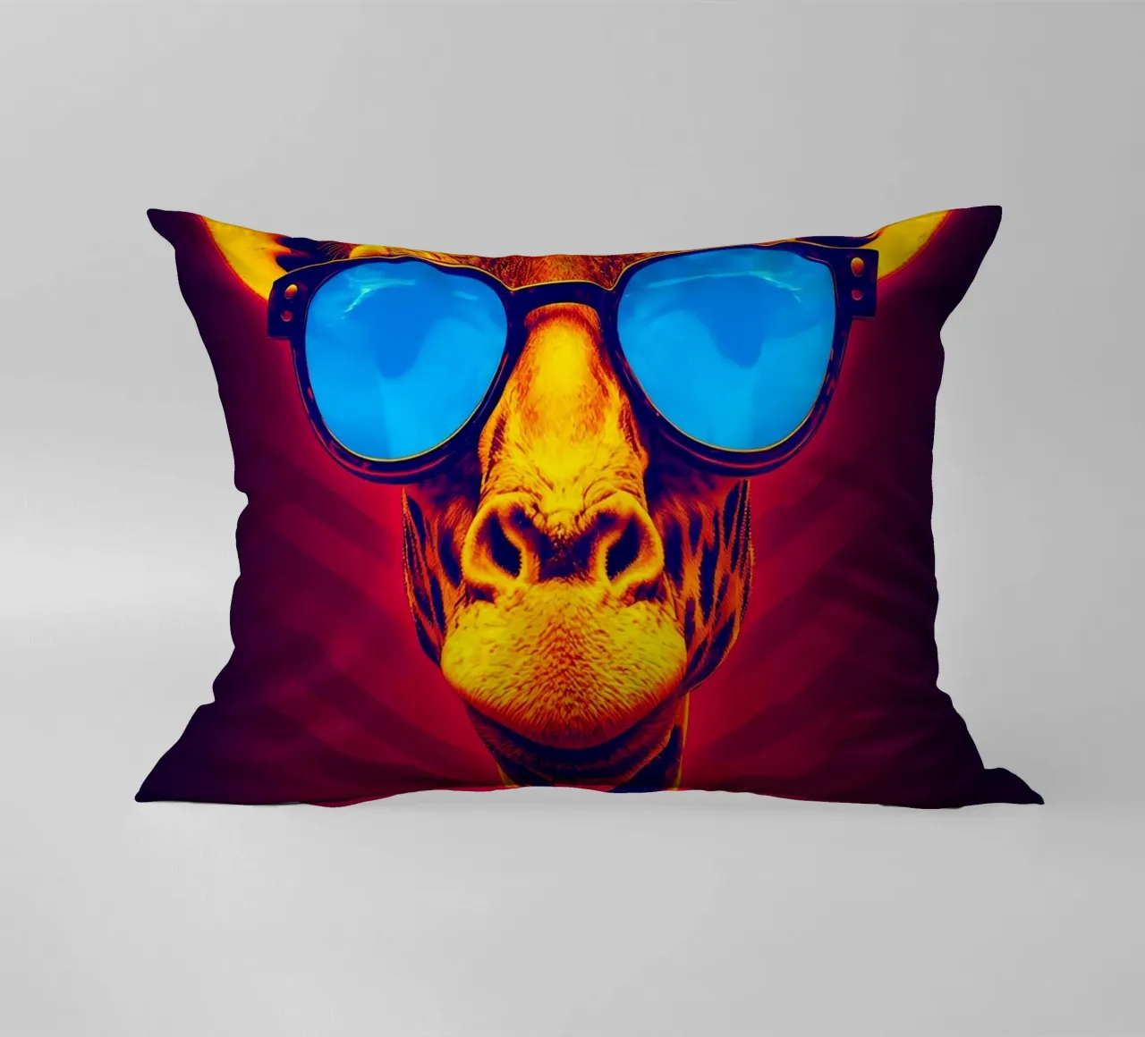 Giraffa in occhiali - Pop Art cuscino da ColorCrash Gallery