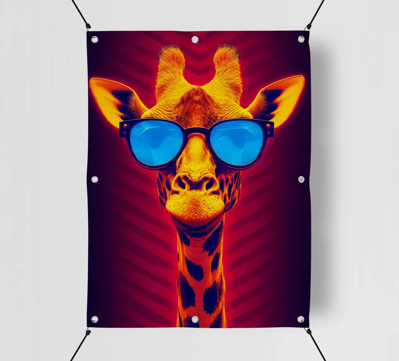 Giraffa in occhiali - Pop Art telo in pvc da ColorCrash Gallery