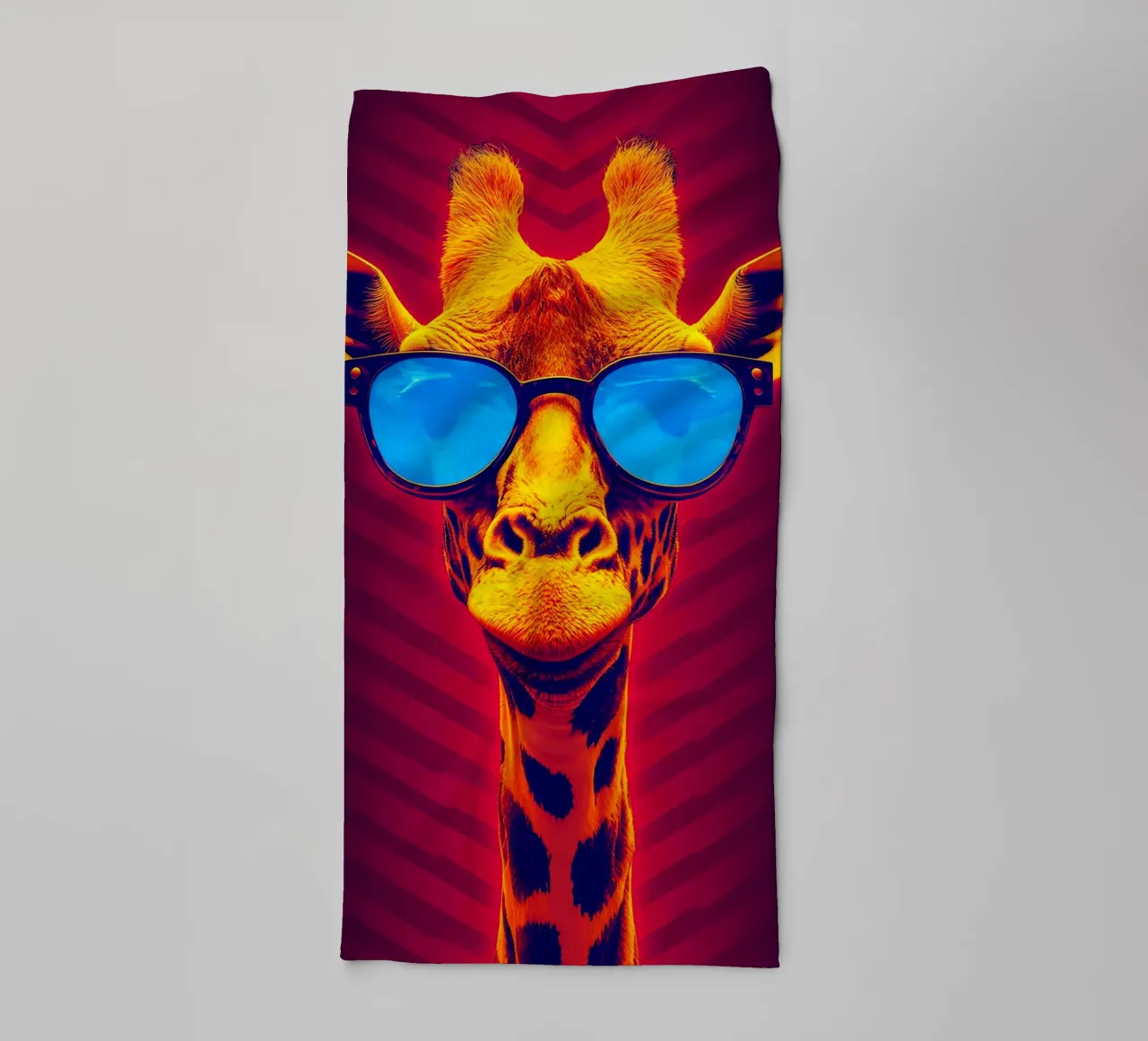 Giraffa in occhiali - Pop Art asciugamano da bagno da ColorCrash Gallery