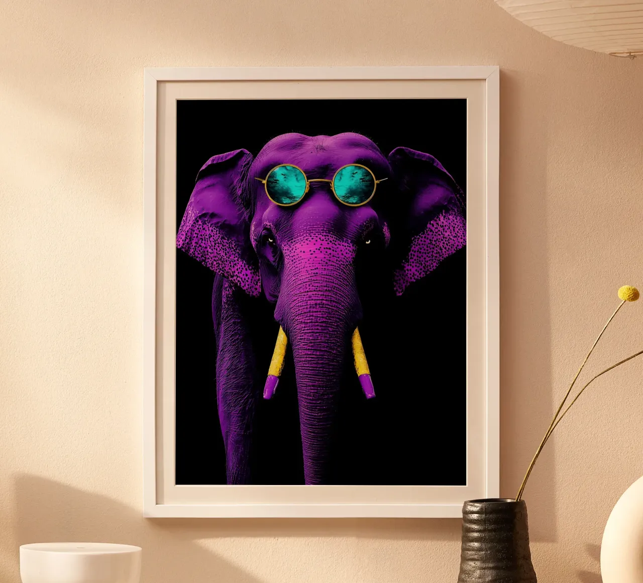 Elephant In Glasses - Pop Art poster by ColorCrash Gallery